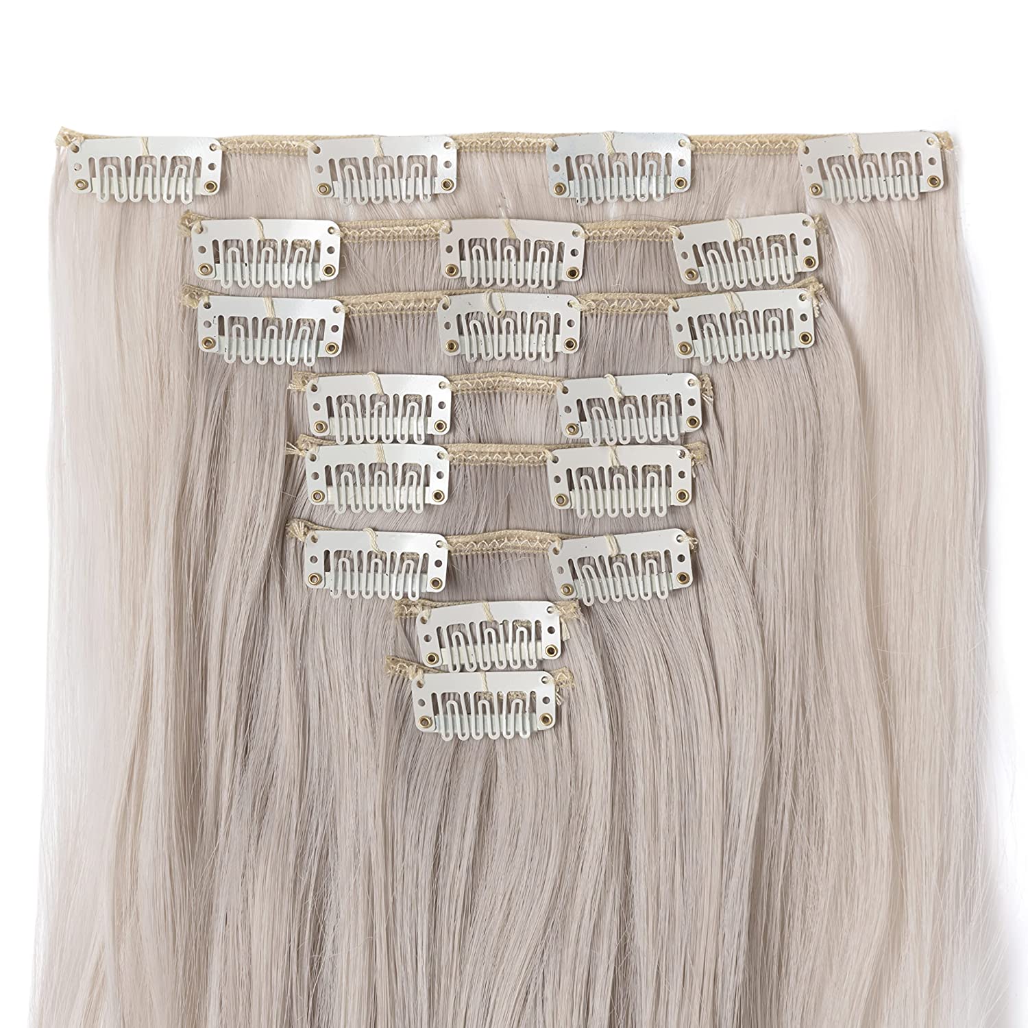 Synthetic 8PCS Clip in Hair Extensions Colorful Hairpiece 24" for Women