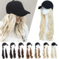 Synthetic Baseball Cap Hair Extensions For Women