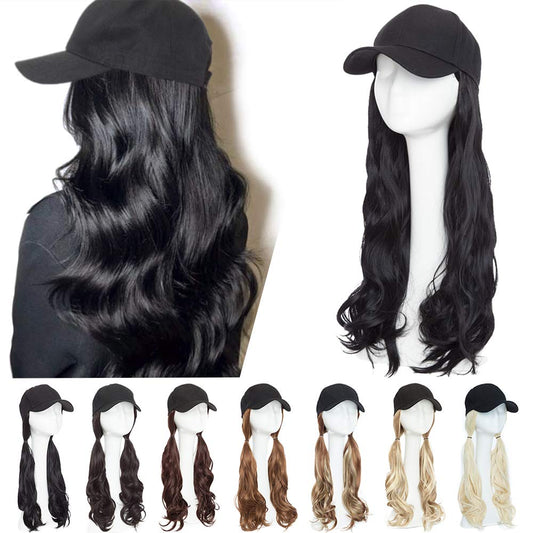 Synthetic Baseball Cap Hair Extensions For Women