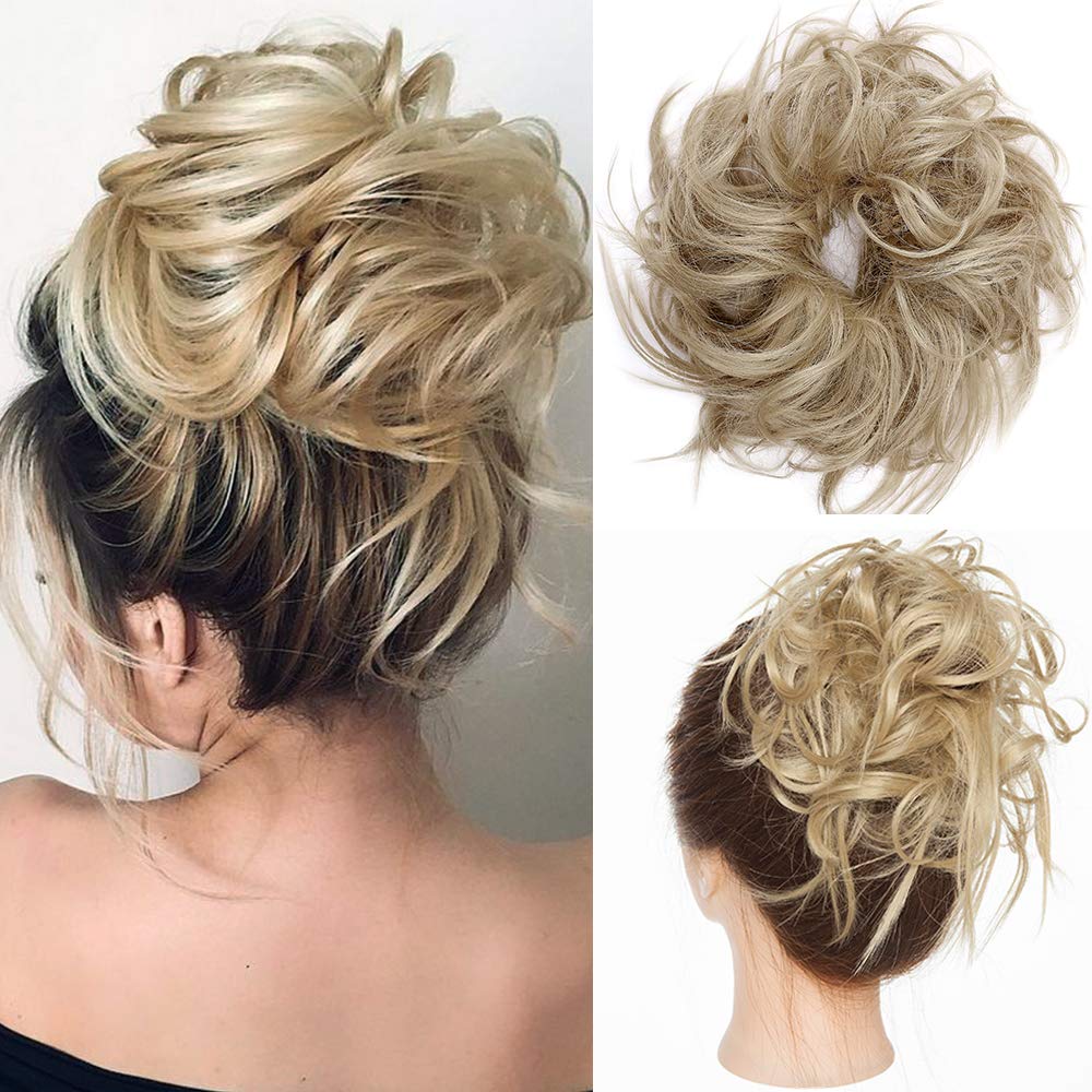 Synthetic Fluffy Scrunchy Chignon with Elastic Rubber Band For Women