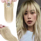 Synthetic Hair Topper with Bangs for Women Thin 9 Inch