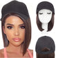 Synthetic Hat with Hair Attached For Women