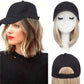 Synthetic Hat with Hair Attached For Women