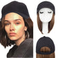 Synthetic Hat with Hair Attached For Women