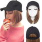 Synthetic Hat with Hair Attached For Women