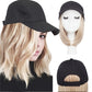 Synthetic Hat with Hair Attached For Women