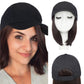 Synthetic Hat with Hair Attached For Women